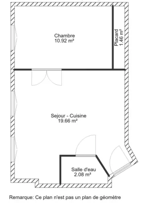 Appartement de 34.5 m² à Paris