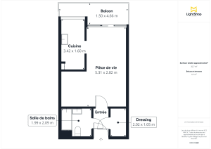 Appartement de 32.6 m² à Bron