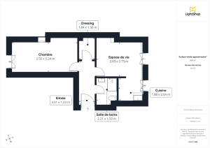 Appartement de 38.56 m² à Paris