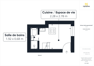 Appartement de 7.07 m² à Paris