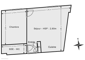 Appartement de 21.0 m² à Les Lilas