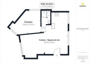 Appartement de 40.6 m² à Paris