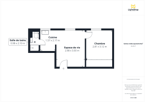 Appartement de 28.01 m² à Paris