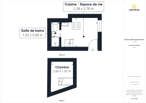 Appartement de 7.07 m² à Paris