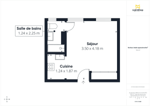 Appartement de 18.25 m² à Paris