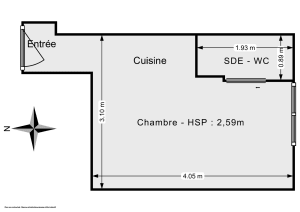 Appartement de 14.0 m² à Paris