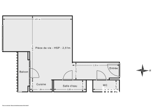 Appartement de 27.0 m² à Paris