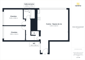 Appartement de 65.39 m² à Paris