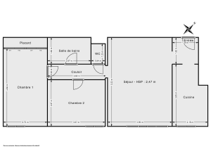 Appartement de 65.0 m² à Paris