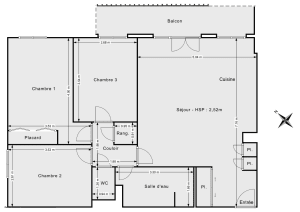 Appartement de 71.0 m² à Courbevoie