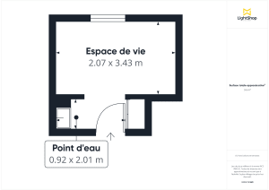 Appartement de 9.6 m² à Paris