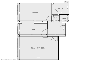 Appartement de 49.7 m² à Paris