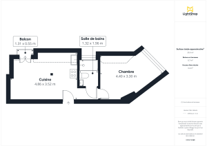Appartement de 26.6 m² à Paris