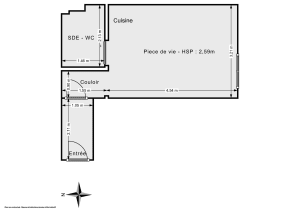 Appartement de 19.0 m² à Paris
