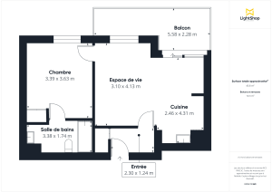 Appartement de 43.87 m² à Rosny-sous-Bois