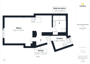 Appartement de 39.62 m² à Paris