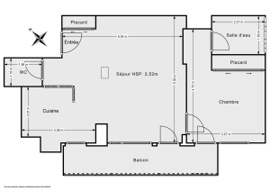 Appartement de 47.7 m² à Paris