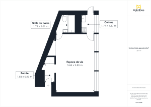 Appartement de 31.17 m² à Paris