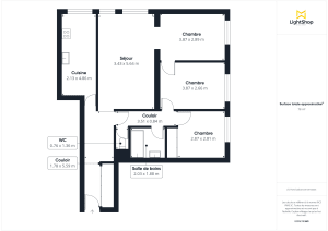 Appartement de 80.0 m² à Paris