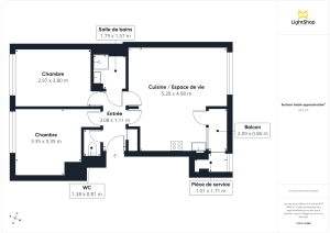 Appartement de 53.96 m² à Montreuil