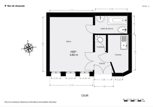 Appartement de 21.89 m² à Paris
