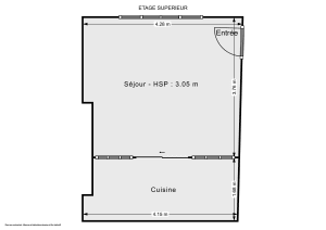 Appartement de 45.0 m² à Paris