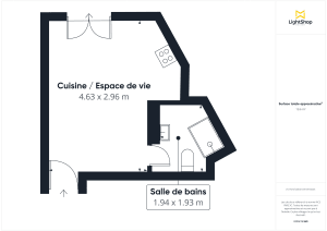 Appartement de 19.8 m² à Paris