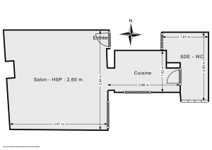 Appartement de 24.6 m² à Paris