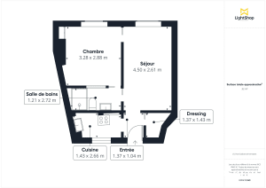 Appartement de 32.65 m² à Paris