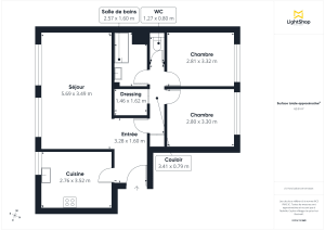 Appartement de 64.0 m² à Paris