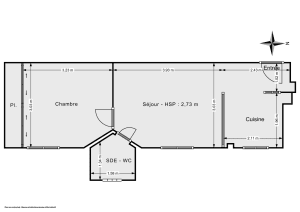 Appartement de 32.8 m² à Paris