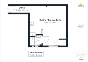 Appartement de 27.5 m² à Paris