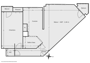 Appartement de 53.58 m² à Paris