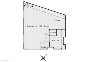 Appartement de 21.3 m² à Paris