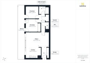 Appartement de 58.61 m² à Bordeaux