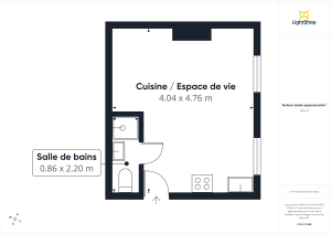 Appartement de 18.7 m² à Paris