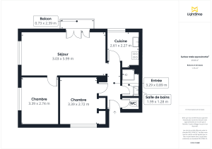 Appartement de 48.57 m² à Nantes
