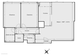 Appartement de 59.0 m² à Paris