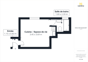 Appartement de 19.0 m² à Paris