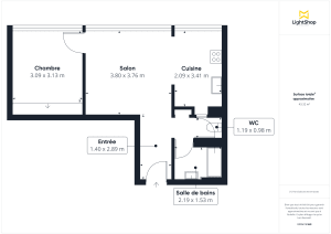 Appartement de 43.5 m² à Paris