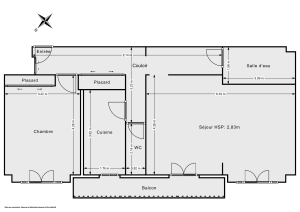 Appartement de 64.5 m² à Paris