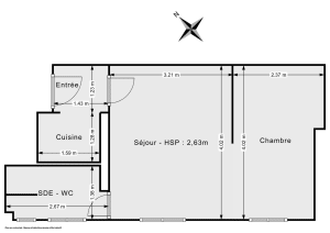 Appartement de 29.1 m² à Paris