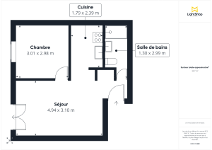 Appartement de 35.33 m² à Nantes