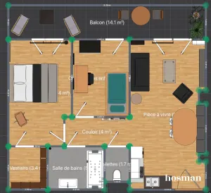 Appartement de 63.0 m² à Clichy