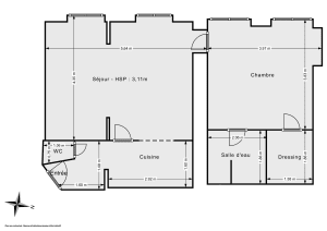 Appartement de 51.0 m² à Paris