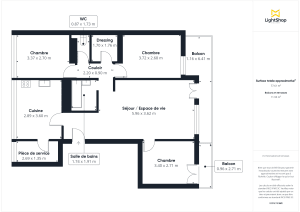 Appartement de 74.0 m² à Cenon