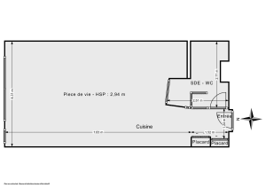 Appartement de 38.23 m² à Paris