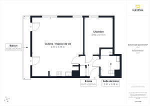 Appartement de 54.29 m² à Bois-Colombes