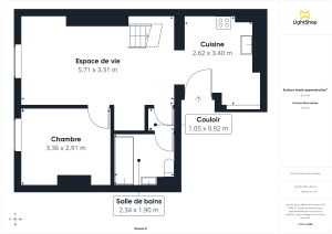 Appartement de 45.07 m² à Bordeaux