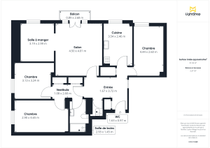 Appartement de 92.71 m² à Paris